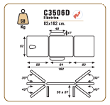 Стол косметолога с электроподъемником EcoPostural C 3589