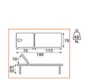 Трех-секционный массажный стол на деревянной основе с отверстием для лица